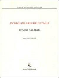 Iscrizioni greche d'Italia - Reggio Calabria - copertina