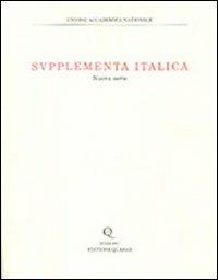 Supplementa italica. Vol. 24 - copertina