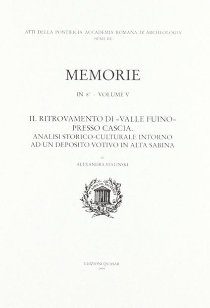 Il ritrovamento di «valle Fuino» presso Cascia - Alexandra Stalinski - copertina