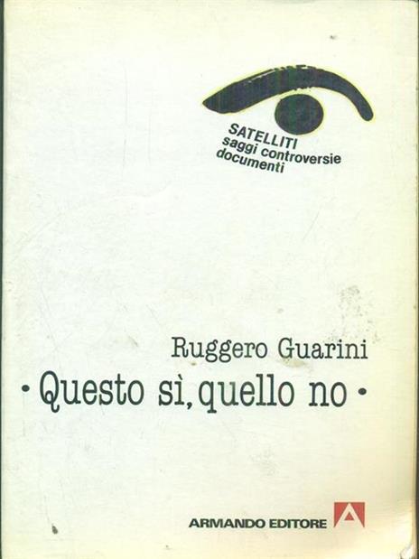 Questo sì quello no - Ruggero Guarini - copertina