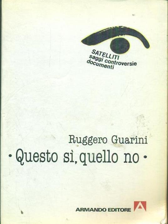 Questo sì quello no - Ruggero Guarini - copertina