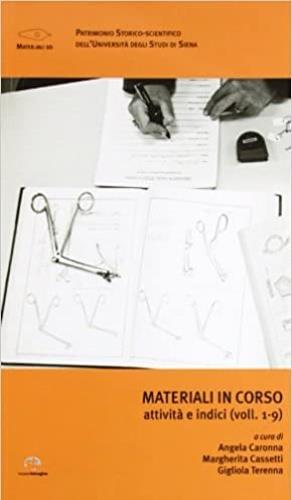 Materiali in corso. Attività e indici - copertina