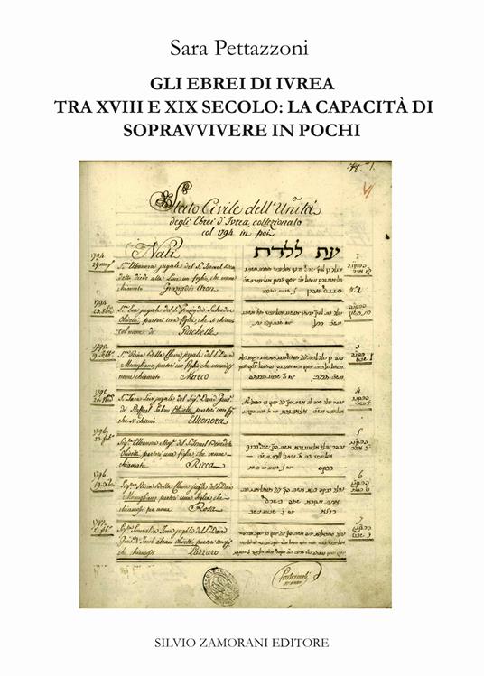 Gli ebrei di Ivrea tra XVIII e XIX secolo: la capacità di sopravvivere in pochi - Sara Pettazzoni - copertina