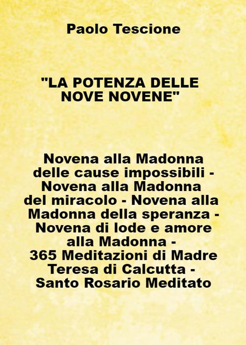 La potenza delle nove novene - Paolo Tescione - copertina