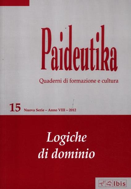 Paideutika. Vol. 15: Logiche di dominio - copertina