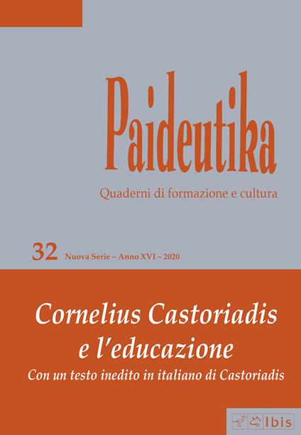 Paideutika. Vol. 32: Cornelius Castoriadis e l'educazione - copertina