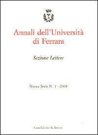 Annali dell'Università di Ferrara. Sezione lettere - copertina
