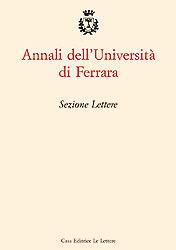 Annali dell'Università di Ferrara. Sezione lettere (2001). Vol. 2 - copertina