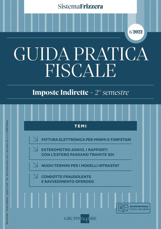 Guida pratica fiscale. Imposte indirette 2022. Vol. 1A - copertina