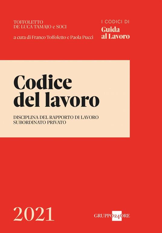 Codice del lavoro. Disciplina del rapporto di lavoro subordinato privato - copertina
