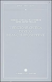 L' edizione critica di Vico: bilanci e prospettive - copertina