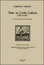 Note su Carlo Cafiero e altri scritti