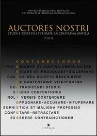 Auctores nostri. Studi e testi di letteratura cristiana antica (2011). Vol. 9 - copertina