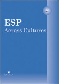 ESP Across Cultures. 2014. Vol. 11 - copertina