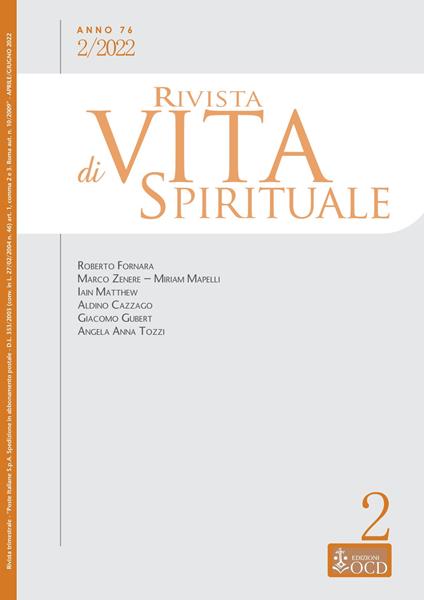 Rivista di vita spirituale (2022). Vol. 2 - copertina