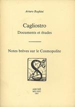 Cagliostro. Documents et études. Notes brèves sur le Cosmopolite