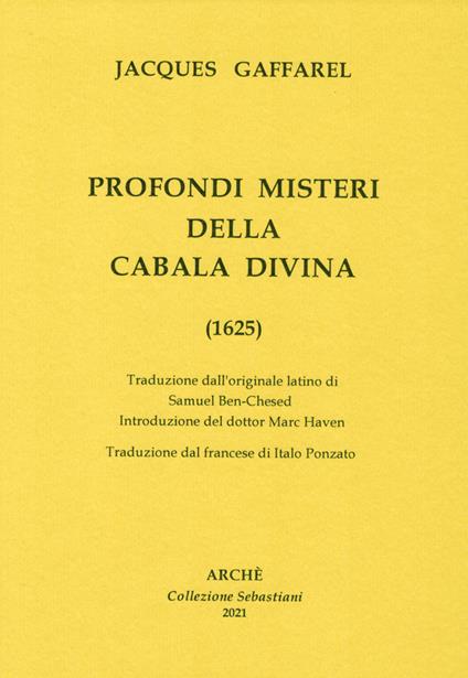 Profondi misteri della cabala divina (1625) - Jacques Gaffarel - copertina