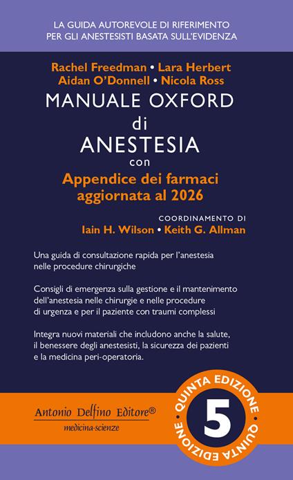Manuale Oxford di anestesia - Rachel Freedman,Lara Herbert,Aidan O'Donnell - copertina