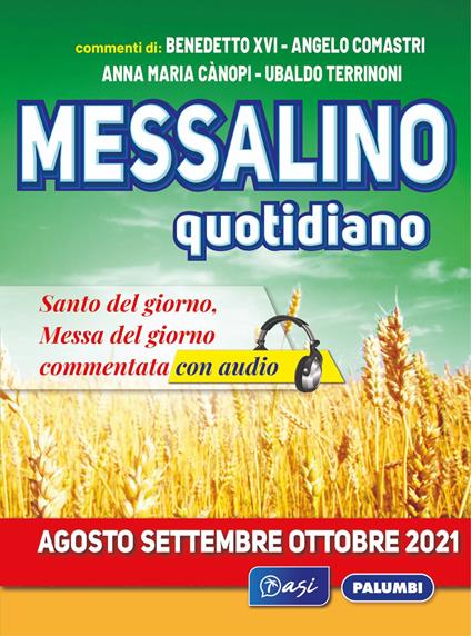 Messalino quotidiano (agosto-settembre-ottobre 2021) - Angelo Comastri,Benedetto XVI (Joseph Ratzinger),Anna Maria Cànopi - copertina