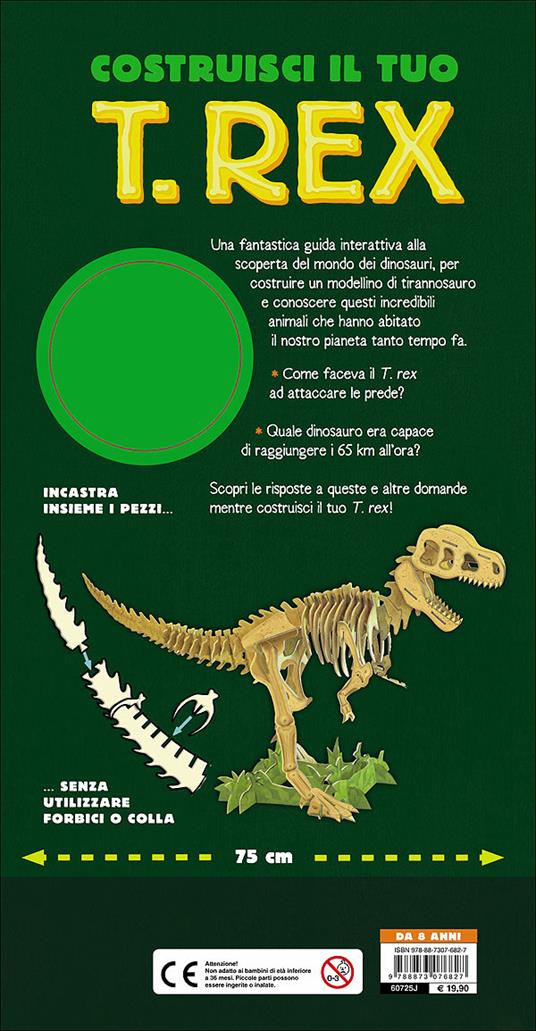 Costruisci il tuo T-Rexe scopri il mondo dei dinosauri. Libro pop-up. Con modellino di 49 pezzi - Darren Naish - 2