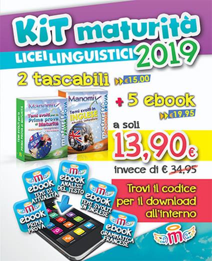 Manomix. Maturità per Licei linguistici 2019. Kit: 2 tascabili-5 e-book - copertina