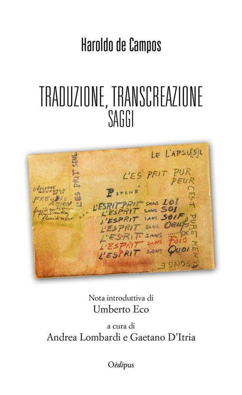 Traduzione, transcreazione - Haroldo de Campos - copertina