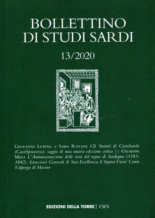 Bollettino di studi sardi (2020). Vol. 13 - copertina