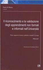 Il riconoscimento e la validazione degli apprendimenti non formali e informali nell'università