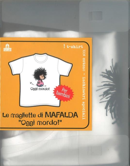 T-Shirt Mafalda a maniche corte, bambino 5/6 anni. Bianco. Oggi mordo! - 3