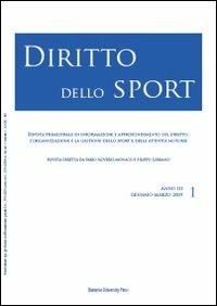 Diritto dello sport (2009). Vol. 1 - copertina