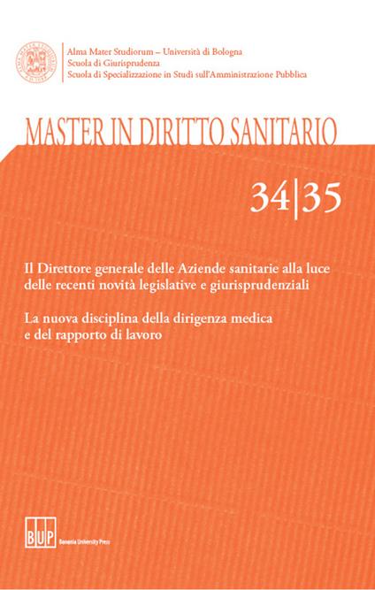 Master in diritto sanitario vol. 34-35 - copertina
