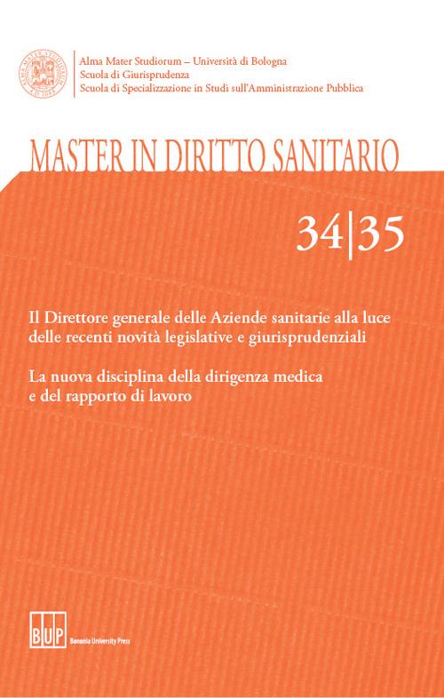 Master in diritto sanitario vol. 34-35 - copertina
