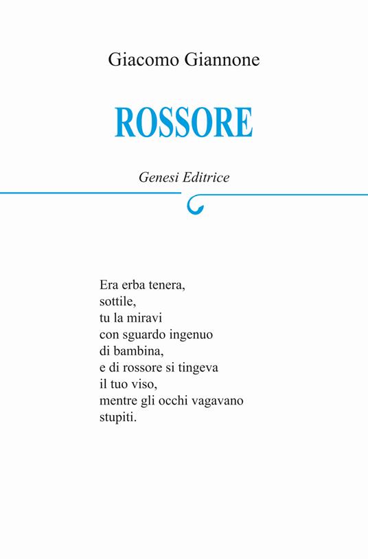 Rossore - Giacomo Giannone - copertina