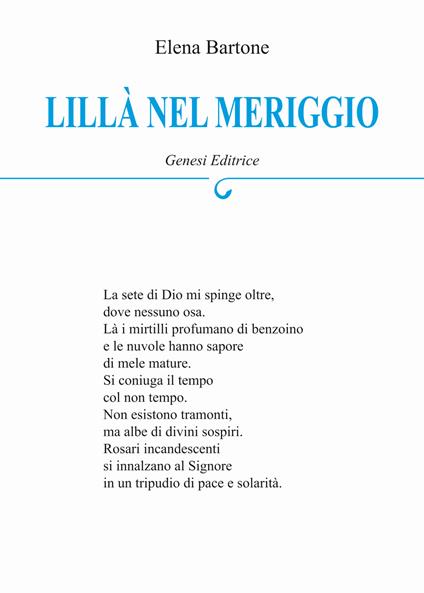 Lillà nel meriggio - Elena Bartone - copertina