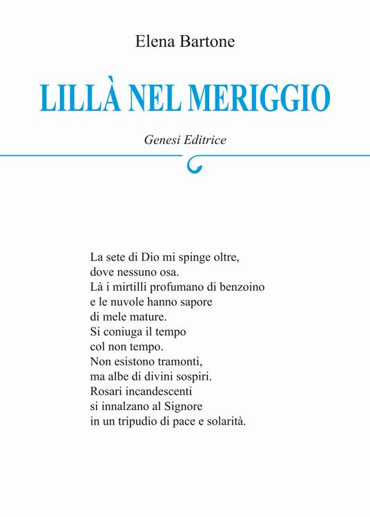 Lillà nel meriggio - Elena Bartone - copertina