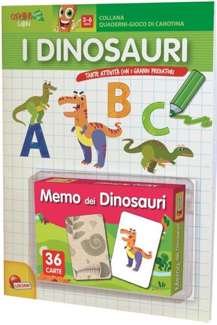 Carotina quaderno-gioco i dinosauri. Ediz. illustrata. Con gadget - copertina