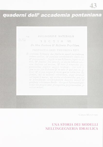 Una storia dei modelli nell'ingegneria idraulica - Carlo Montuori - copertina
