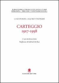 Carteggio (1917-1958) - Luigi Sturzo,Maurice Vaussard - copertina