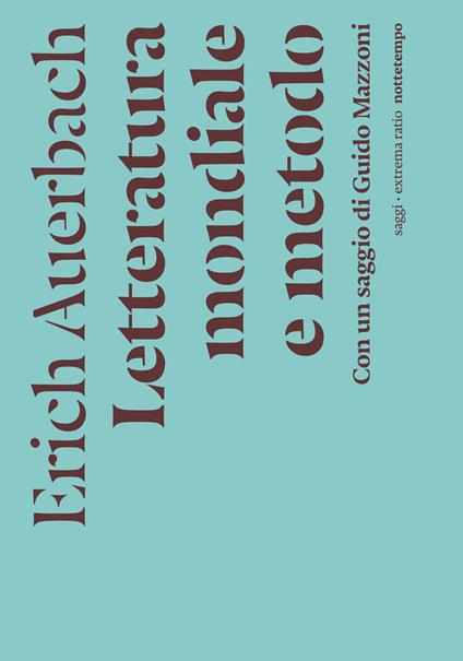Letteratura mondiale e metodo - Erich Auerbach - copertina