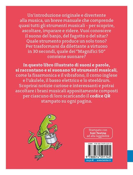 A tutta musica! Il metodo geniale per conoscere 50 strumenti in 1 colpo. Ediz. a colori. Con QR Code - Ole Könnecke,Hans Könnecke - 9