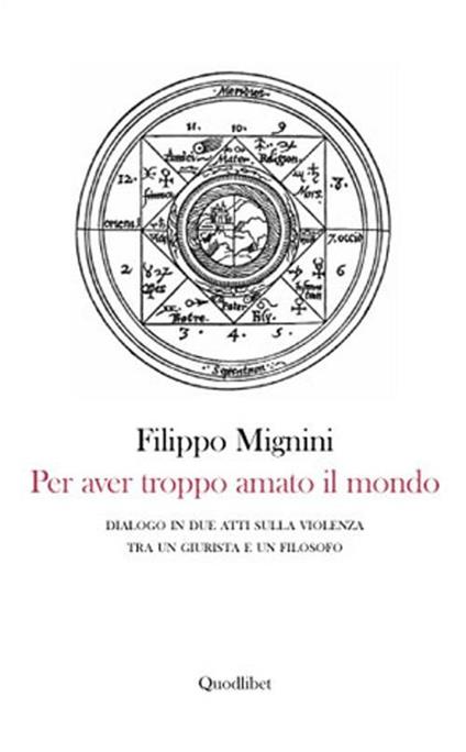 Per aver troppo amato il mondo. Dialogo in due atti sulla violenza tra un giurista e un filosofo - Filippo Mignini - copertina