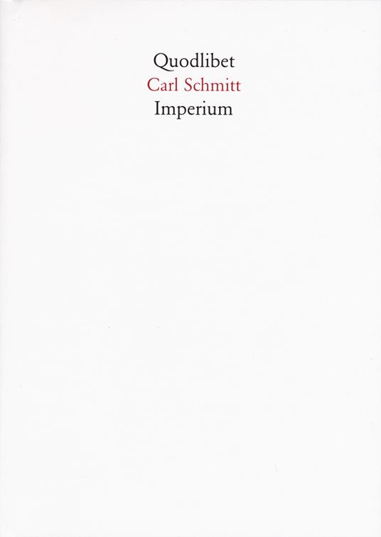 Imperium. Conversazioni con Klaus Figge e Dieter Groh 1971 - Carl Schmitt - copertina