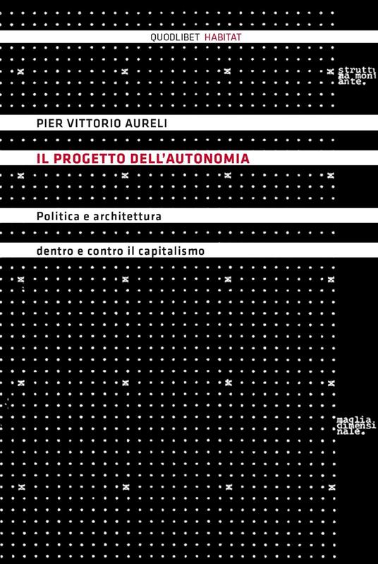 Il progetto dell'autonomia. Politica e architettura dentro e contro il capitalismo - P. Vittorio Aureli - copertina