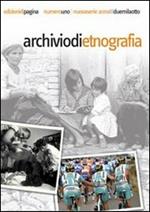 Archivio di etnografia (2006). Vol. 1: Speciale Pietro Sassu