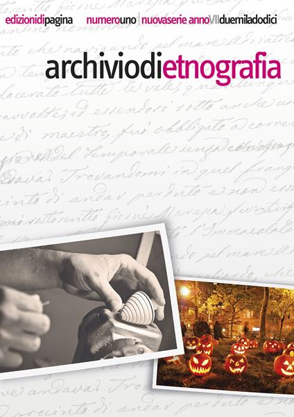 Archivio di etnografia (2012). Vol. 1 - copertina