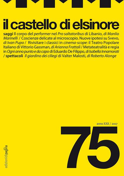 Il castello di Elsinore (2017). Vol. 75 - copertina