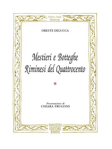 Mestieri e botteghe riminesi del Quattrocento - Oreste Delucca - copertina