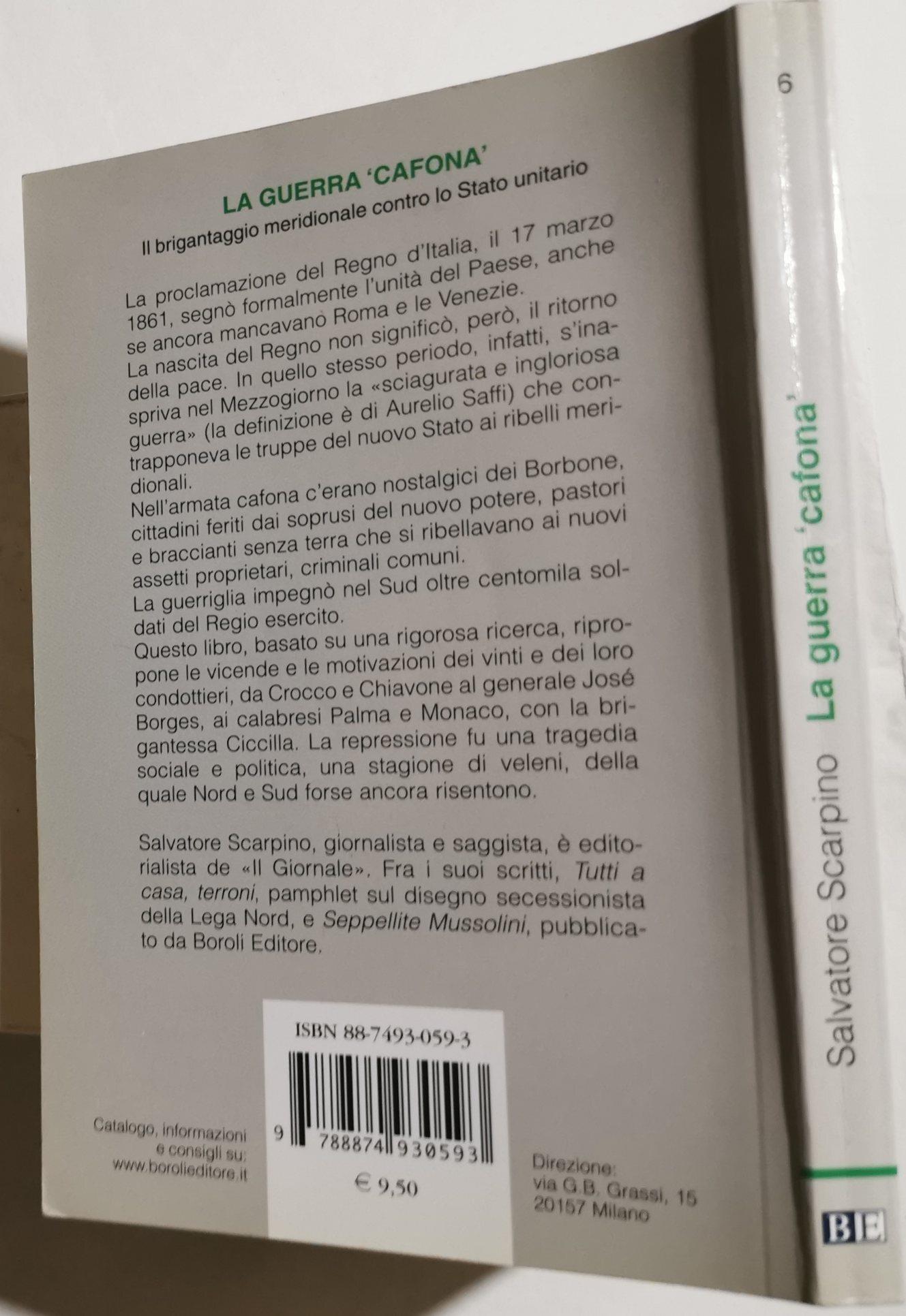 La guerra «cafona». Il brigantaggio meridionale contro lo Stato unitario