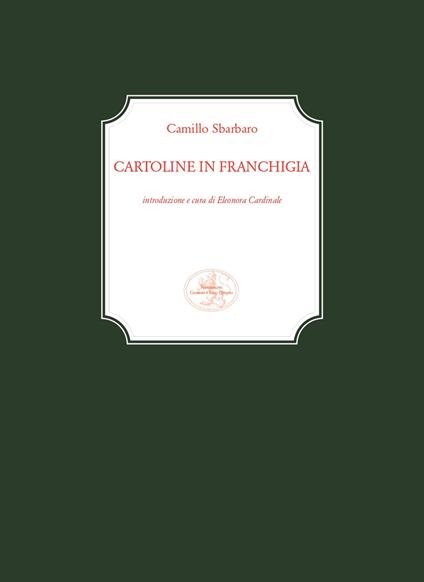 Cartoline in franchigia - Camillo Sbarbaro - copertina