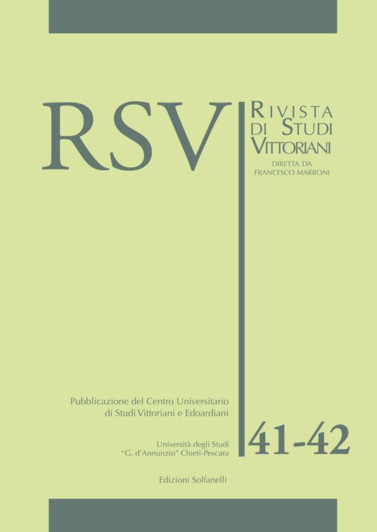 RSV. Rivista di studi vittoriani. Vol. 41-42 - copertina